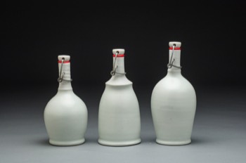 Porcelain sake bottles