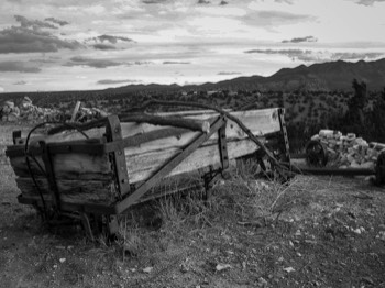 Abandoned wagon, Madrid, New Mexico